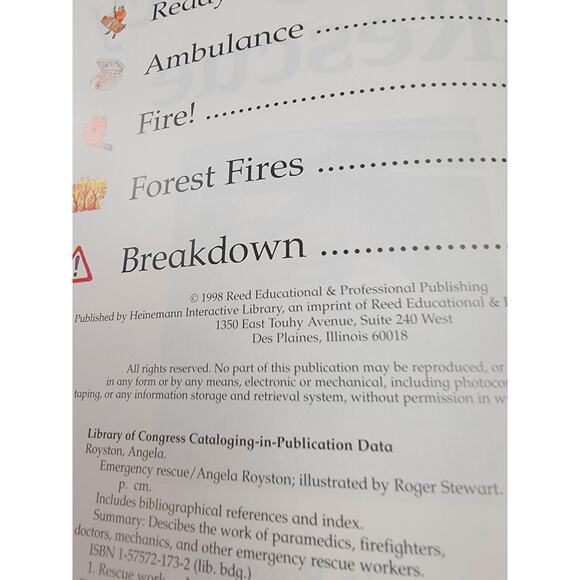 Emergency Rescue Inside and Out Book by Angela Royston 1998 - Picture 8 of 8